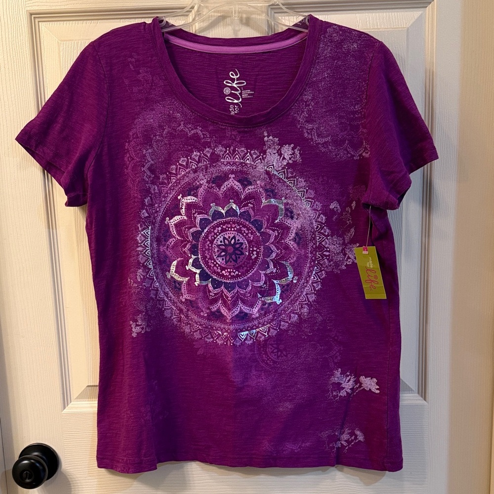Made for Life Purple Mandala Short Sleeve Tee
